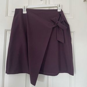 Loft outlet eggplant wrap mini skirt